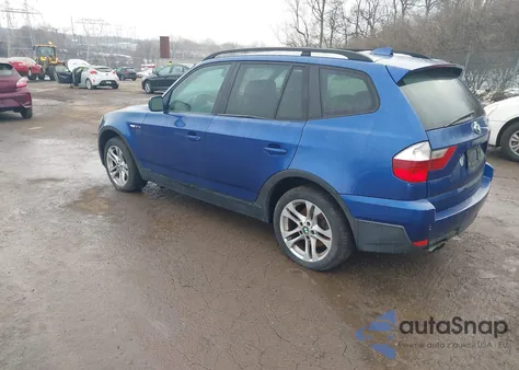 2007 BMW X3 3.0Si z USA, uszkodzony, nr VIN WBXPC93457WE78162